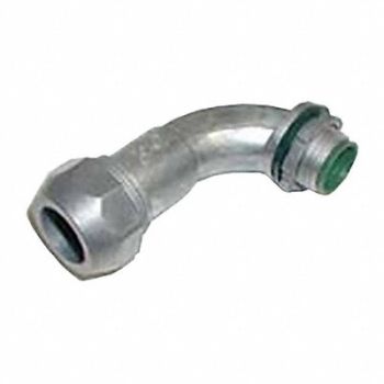 BRIDGEPORT FITTINGS MC Cable Connector 1/2 NPT Zinc Silver, 61TK37