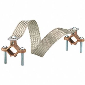 BRIDGEPORT FITTINGS Copper Clamps 0.27 Hole Dia 24 Overall L, 61TK40