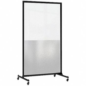SCREENFLEX Clear/Frosted 1 panel Room Divider, 61UH94