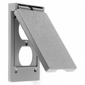 HUBBELL WIRING DEVICE-KELLEMS Weatherproof Cover 1 Gang Horizontal, 61UH99