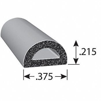 FAIRCHILD Foam Rubber Seal w/Adhesive Back 0.22 in, 61UJ69