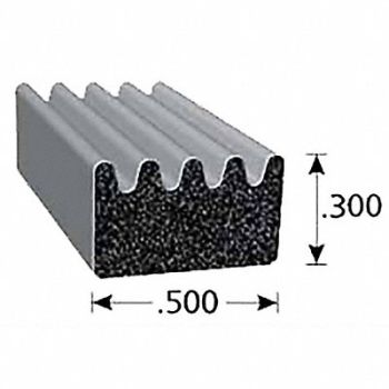 FAIRCHILD Foam Rubber Seal w/Adhesive Back 0.3 in, 61UJ77