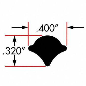 FAIRCHILD Window Locking Gasket EPDM, 61UJ91