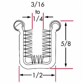 FAIRCHILD Edge Grip Seal Window Channel 6 ft PP, 61UK48