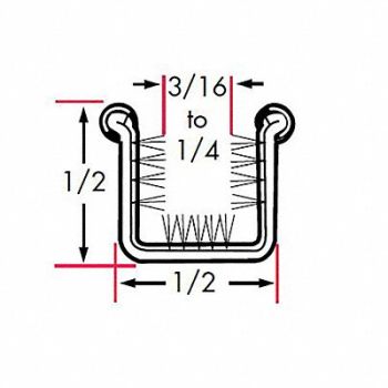 FAIRCHILD Edge Grip Seal Window Channel 6 ft Rigid, 61UK49