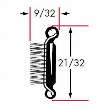 FAIRCHILD Edge Grip Seal Beltline WRSTP 8 ft Rubbr, 61UK60