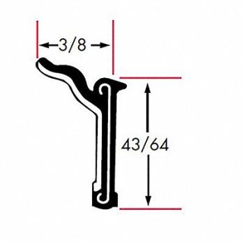 FAIRCHILD Edge Grip Seal Beltline WRSTP 8 ft Rubbr, 61UK64