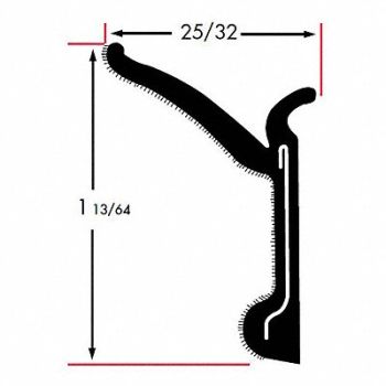 FAIRCHILD Edge Grip Seal Beltline WRSTP 8 ft Rubbr, 61UK68