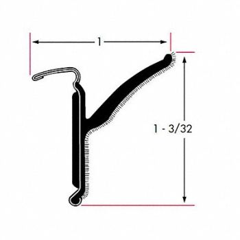 FAIRCHILD Edge Grip Seal Beltline WRSTP 8 ft Rubbr, 61UK69