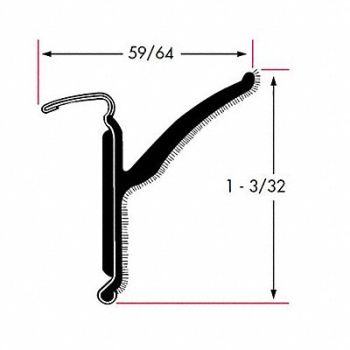 FAIRCHILD Edge Grip Seal Beltline WRSTP 8 ft Rubbr, 61UK70