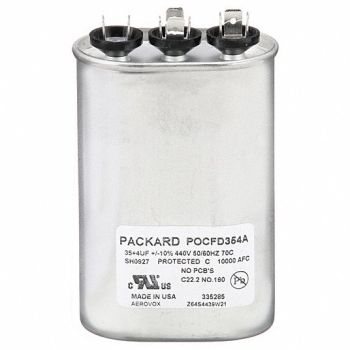 TITAN HD Oval Motor Dual Run Capacitor 440-370VAC, 61UN58