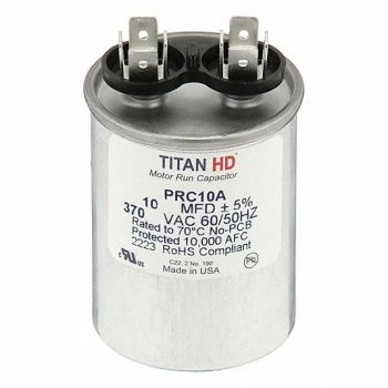 TITAN HD Round Motor Run Capacitor 370VAC, 61UN71