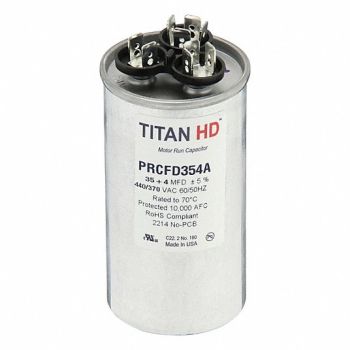 TITAN HD Round Motor Dual Run Capacitr 440-370VAC, 61UN87