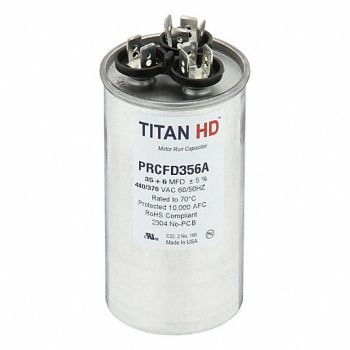 TITAN HD Round Motor Dual Run Capacitr 440-370VAC, 61UN88