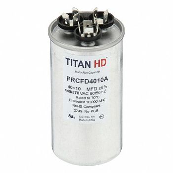 TITAN HD Round Motor Dual Run Capacitr 440-370VAC, 61UN89