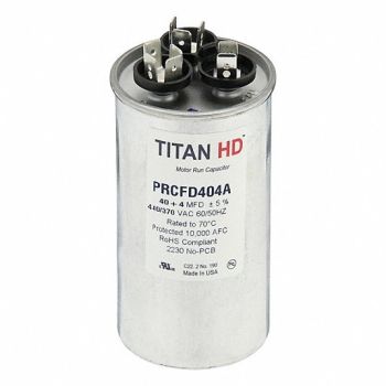 TITAN HD Round Motor Dual Run Capacitr 440-370VAC, 61UN90