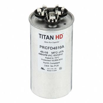 TITAN HD Round Motor Dual Run Capacitr 440-370VAC, 61UN92
