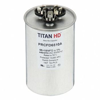 TITAN HD Round Motor Dual Run Capacitr 440-370VAC, 61UN97
