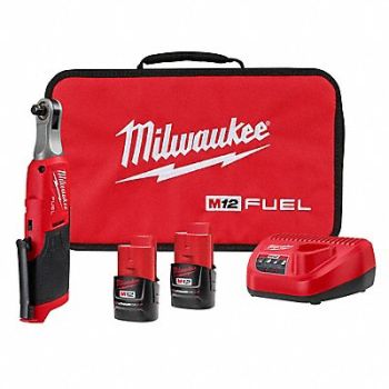 MILWAUKEE Ratchet Kit 3/8 Square Drive Size 12VDC, 61UU33