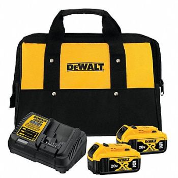 DEWALT Battery and Charger Kit 20VDC Soft Bag, 61UU88