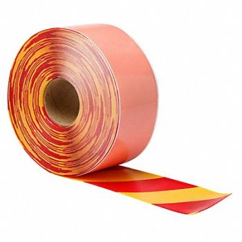 BRADY Floor Tape Red/Yellow 4 inx100 ft Roll, 61UW90