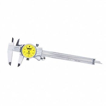 INSIZE Dial Caliper 0 to 6 in Stainless Steel, 61VD59