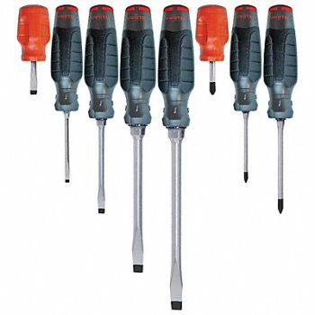 PROTO Screwdriver Sets Cushion Grip 8 Pieces, 61XK45