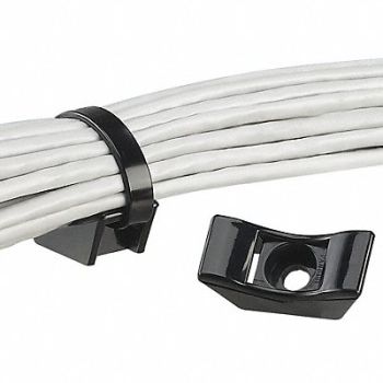 PANDUIT Cable Tie Mount Heavy Duty Blk PK25, 377A12