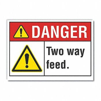 LYLE Elec Hazard Danger Rflct Lbl 5x7in, 62TK83
