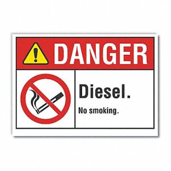LYLE Diesel Danger Rflct Label 5 in x 7 in, 62TT05