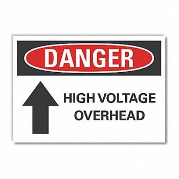 LYLE High Voltage Danger Rflctv Labl 7inx10in, 62TY95