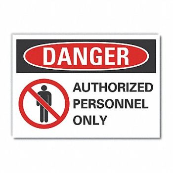 LYLE Auth Person Rflct Label 5 in x 7 in, 62TZ11