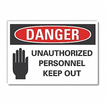 LYLE Auth Person Rflct Label 5 in x 7 in, 62TZ59