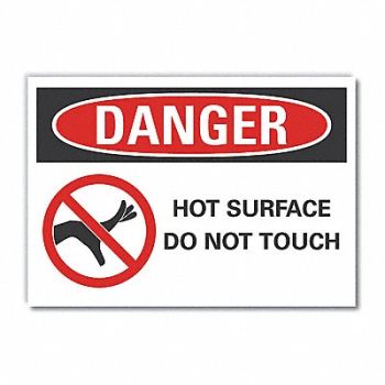 LYLE Hot Surface Danger Rflctv Label 5inx7in, 62TZ71