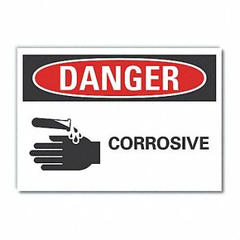LYLE Corrosive Mtrls Danger RflctvLbl 5x7in, 62UC05