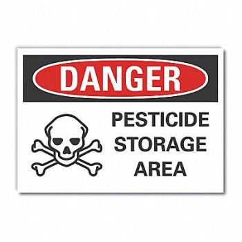 LYLE Pesticide Danger Rflct Label 5inx7in, 62UC89