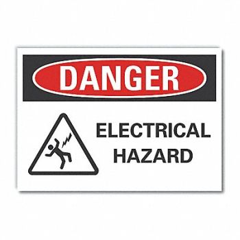 LYLE Electrical Hazard Danger RflctvLbl 5x7in, 62UD50
