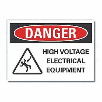LYLE High Voltage Danger Rflctv Label 5inx7in, 62UD98