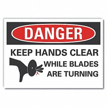 LYLE Keep Hands Clear Danger Rflctv Lbl 5x7in, 62UG17