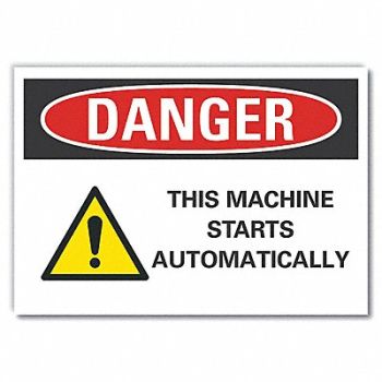 LYLE Machine Operation Danger RflctvLbl 5x7in, 62UG65