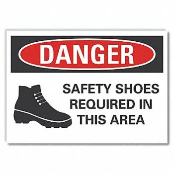 LYLE Foot Danger Rflct Label 5 in x 7 in, 62UH62