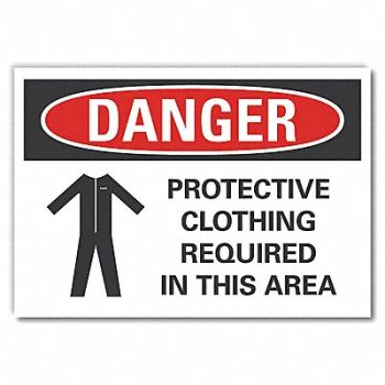 LYLE PPE Danger Rflct Label 5 in x 7 in, 62UH74