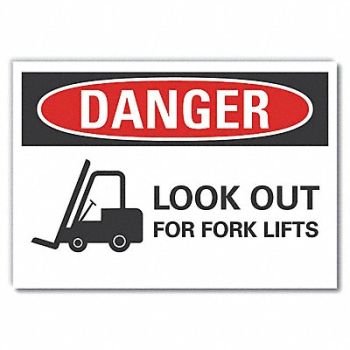 LYLE Lift Trck Trfc Danger Rflct Lbl 5x7in, 62UJ23