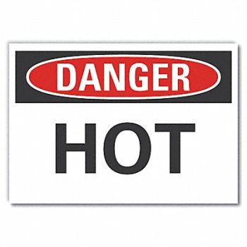 LYLE Hot Surface Danger Rflctv Labl 3.5inx5in, 62UJ58