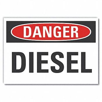 LYLE Diesel Danger Rflctv Label 3.5inx5in, 62UK19