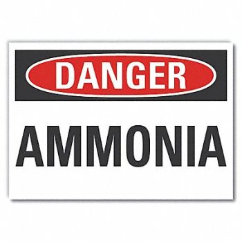 LYLE Ammonia Danger Rflct Label 5 in x 7 in, 62UK44
