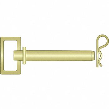 HERITAGE Hitch Pin Square Handle 7/8 x6-1/2 Zc, 62WK74