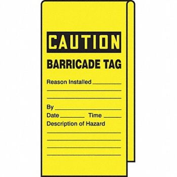 ACCUFORM Wrap Stick Tag Caution 12 Lx3-1/8 W PK25, 771M45