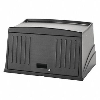 RUBBERMAID COMMERCIAL PRODUCTS Utility Cart Security Hood 31.6 L Black, 62WR29