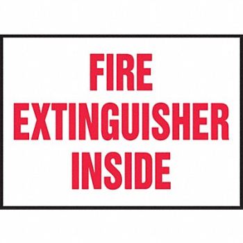 ACCUFORM Sign Fire Extinguisher Inside 3-1/2 x5, 63FD93